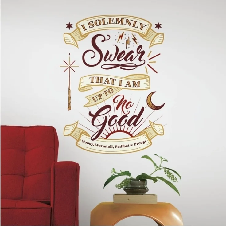 Harry Potter MARAUDER'S MAP QUOTE riesiger Wandaufkleber