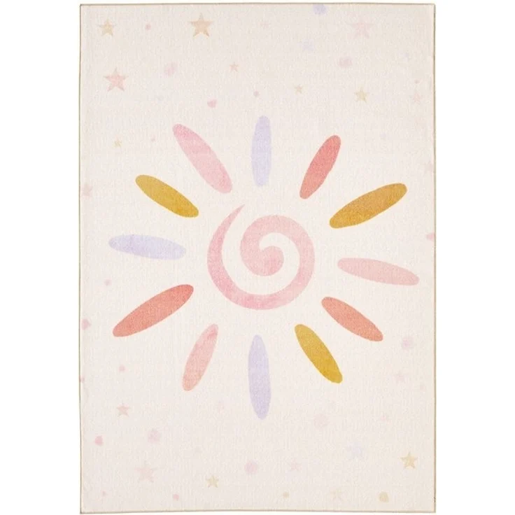 SIMPEX24 Teppich Floral-Sonne, Rechteckig, Höhe: 7 mm, Jungen-Mädchen Babyzimmer Teppich Kinderzimmer – Bild 4
