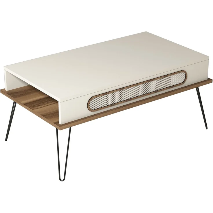 Skye Decor 'Ekol - Cream' Couchtisch, Creme, 105 x 45,8 x 56 cm – Bild 3