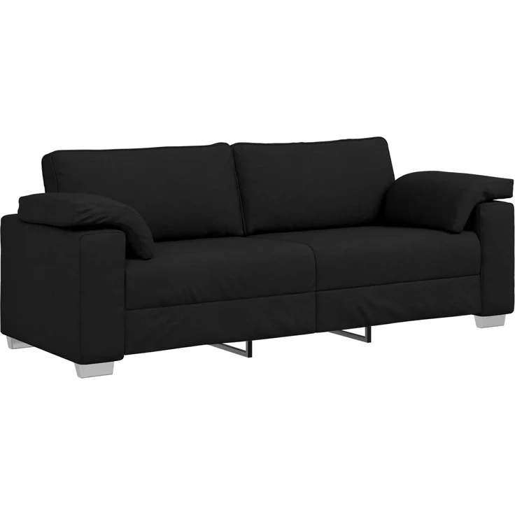 vidaXL 3-Sitzer-Sofa Schwarz 220 cm Stoff 4105239 – Bild 1
