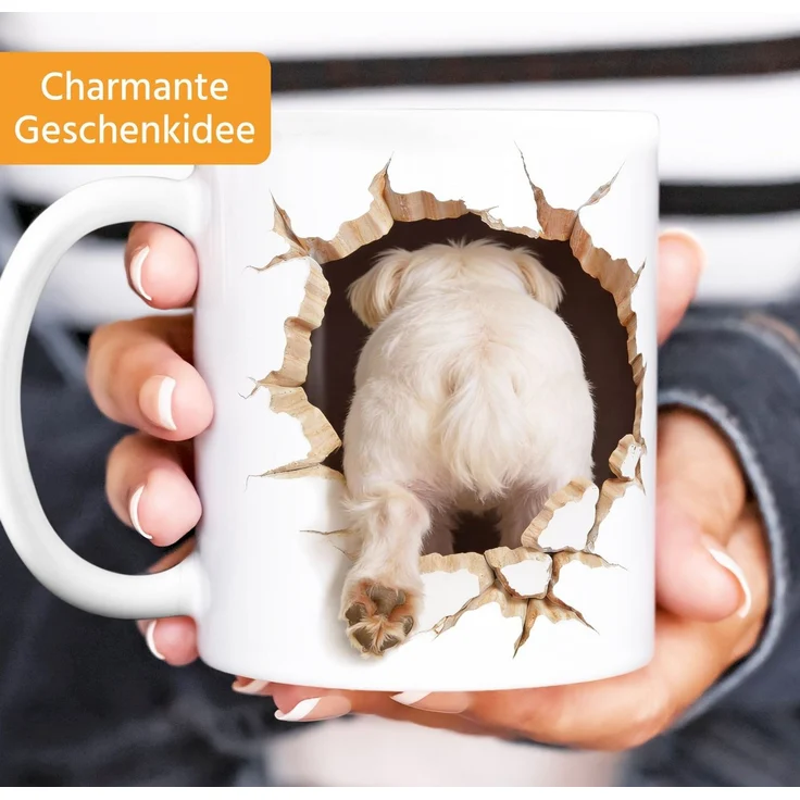 MoonWorks Tasse Tasse für Malteser-Halter Geschenk Hundebesitzer Tierfreunde, Keramik – Bild 2