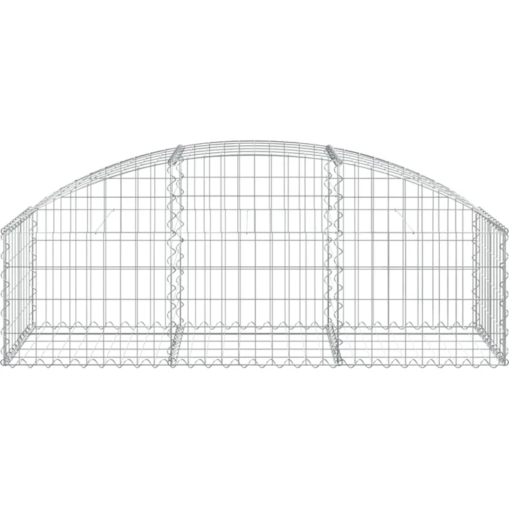 vidaXL Gabione mit Hochbogen 150x50x40/60 cm Verzinktes Eisen 153452 – Bild 3