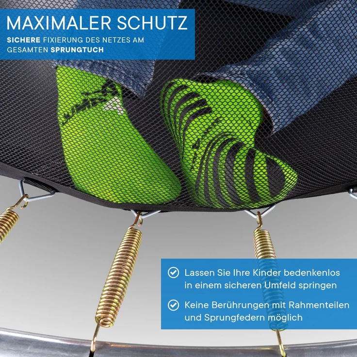 KINETIC SPORTS Trampolin Outdoor 'Ultimate Pro' Ø 244/305/366/427 cm – Kindertrampolin mit Leiter, Fieberglas-Netz, Gartentrampolin im Kürbis-Design, bis zu 160 kg – Bild 5