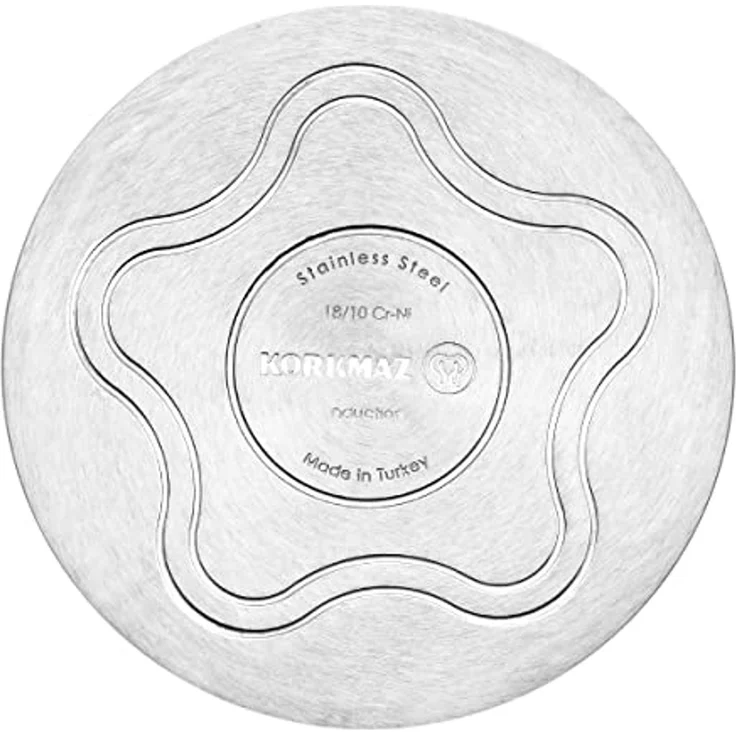 KORKMAZ Edelstahl 18/10 tiefer Topf mit Edelstahldeckel 28x18cm 11.0L KORKMAZ ALFA A1029 – Bild 5