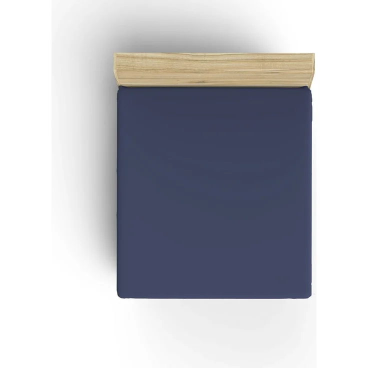 L'essentiel Maison 'Dark Blue' Ranforce Spannbettlaken (FR) (IT) (ES) (DE), Dunkelblau, 200+30 x 90 cm – Bild 1