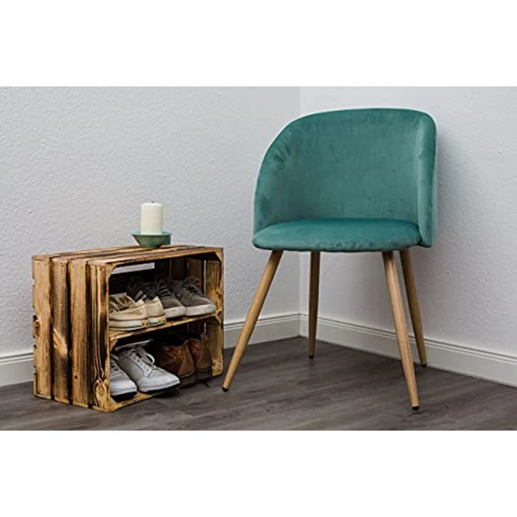 3 x Schuhschrank Schuhregal aus geflammten Holzkisten Schuhablage für 12 Paar Schuhe als Schuhständer Schuhaufbewahrung aus Holz Maße 50 x 30 x 40 cm (je Kiste) stabiles Regal in Obstkisten Optik – Bild 3