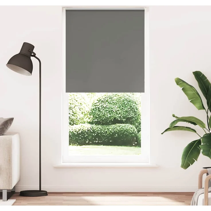 vidaXL Verdunkelungsrollo Grau 95x210 cm Stoffbreite 90,7 cm Polyester 4011179 – Bild 1