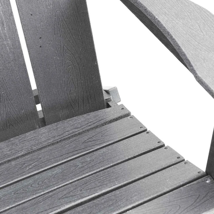 vidaXL Klappbarer Adirondack-Stuhl Hellgrau 80,5 x 74,5 x 92 cm HDPE 42006620 – Bild 7