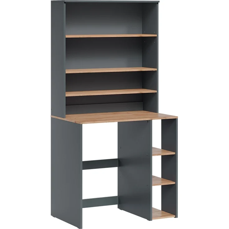 Waschmaschinenschrank Viktor Anthrazit/Goldkraft Eiche 93.6 x 88.2 cm 2 Teile mit Regal Vicco – Bild 1