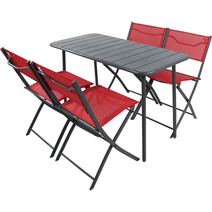 VCM Gartenmöbel-Set Sumila 920517 Rot H. 79 x B. 110 x T. 55 cm – Bild 3