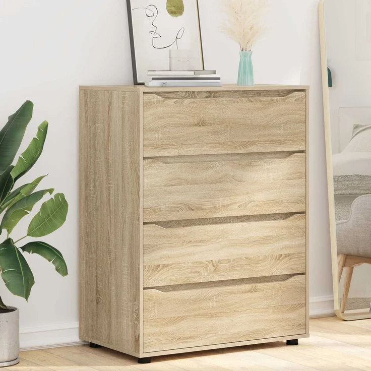vidaXL Stauraumschränke 80 x 48 x 105 cm Holzwerkstoff Sonoma-Eiche 3406227 – Bild 6