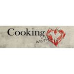 vidaXL Küchenteppich Waschbar Paprika 60x180 cm Samt 4005624