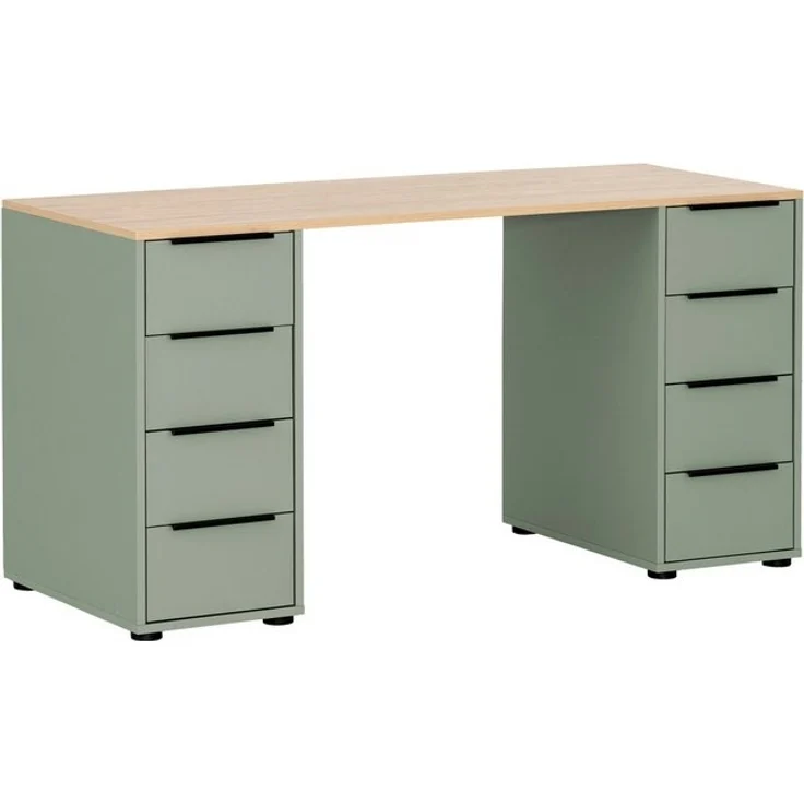 Schildmeyer Schreibtisch Elma 701966 Pistazie/Eiche hell Dekor, 140 x 55,5 x 73,1 cm – Bild 4