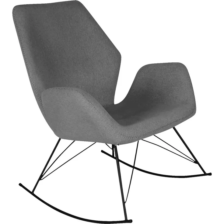 Homexperts 'VICTOR' Schaukelstuhl, grau, B 74 x H 94 x T 85 cm