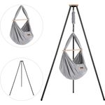 Federwiege mit Tipi Bio Grey Anthrazit Kunstfaser