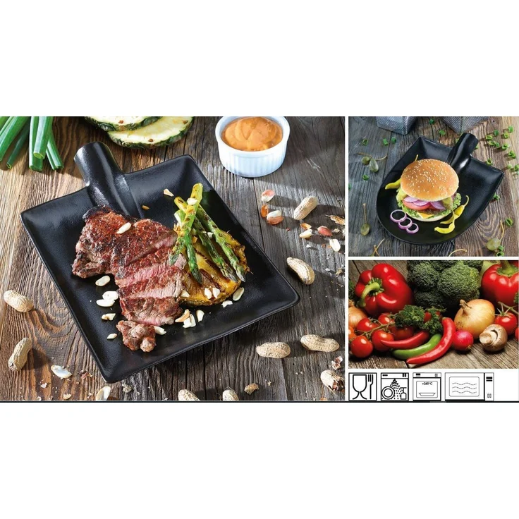 ZASSENHAUS Steak-/Servierteller Worker eckig 25x18cm – Bild 1