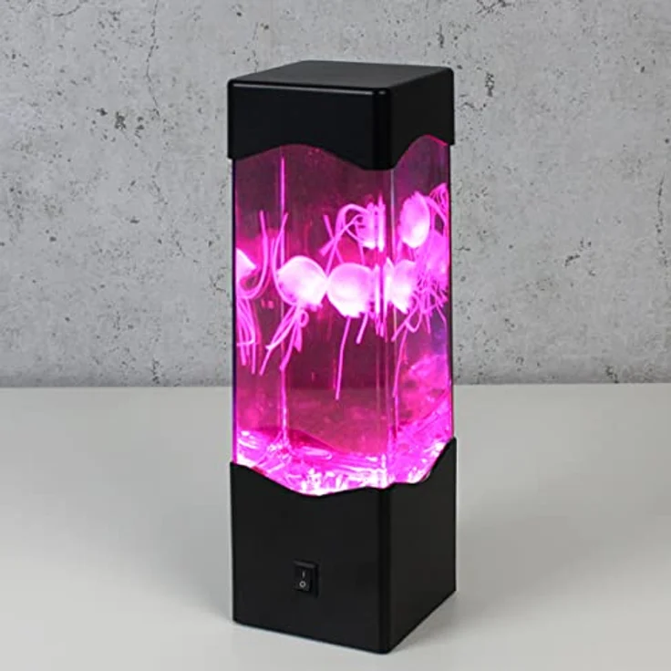 SATISFIRE LED Dekolicht Jellyfish Lampe Aquarium 3 schwebende Quallen Farbwechsel USB RGB, LED Classic, RGB (rot, grün, blau) – Bild 6