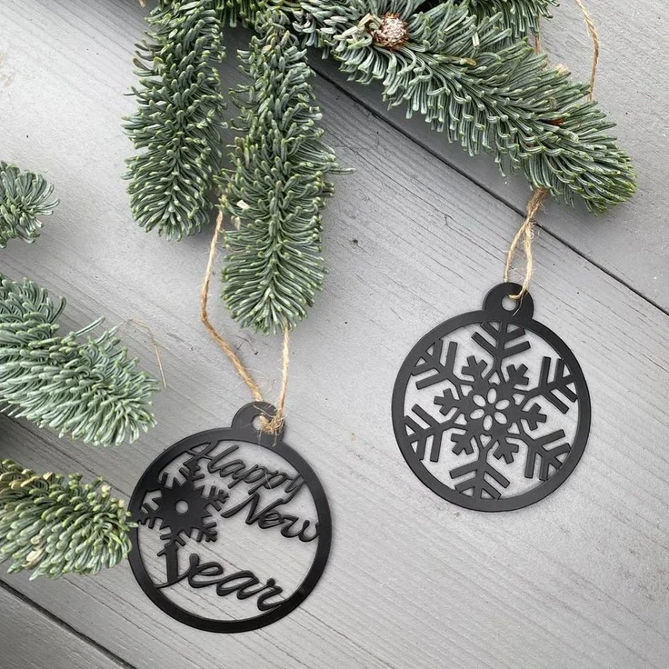 UNUS HOME Weihnachtsbaumkugel Weihnachtsanhänger 12er verschiedene Design Set, Christbaumschmuck Weihnachtsanhänger Weihnachtsbaumschmuck – Bild 2