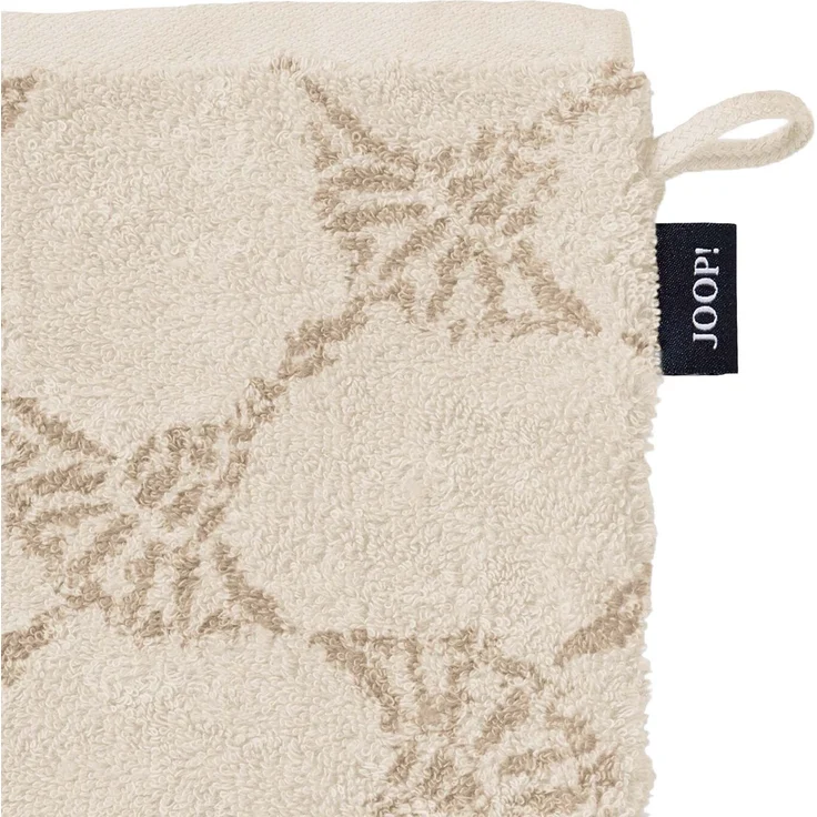 JOOP! Waschlappen, 3er Pack - Waschhandschuh, Doubleface, Walkfrottier Creme Cornflower 16x22cm – Bild 3