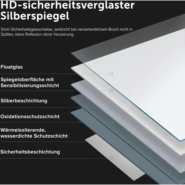 doporro Badezimmerspiegelschrank Wandchrank Aufbewahrungsschrank Badezimmer Spiegelschrank02 – Bild 6