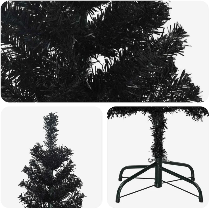 vidaXL Künstlicher schlanker Weihnachtsbaum 210 cm PVC und Stahl 42055253 – Bild 8