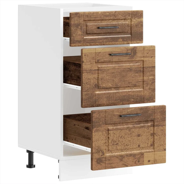 vidaXL Küchenunterschrank Porto Altholz-Optik Holzwerkstoff 854228 – Bild 7
