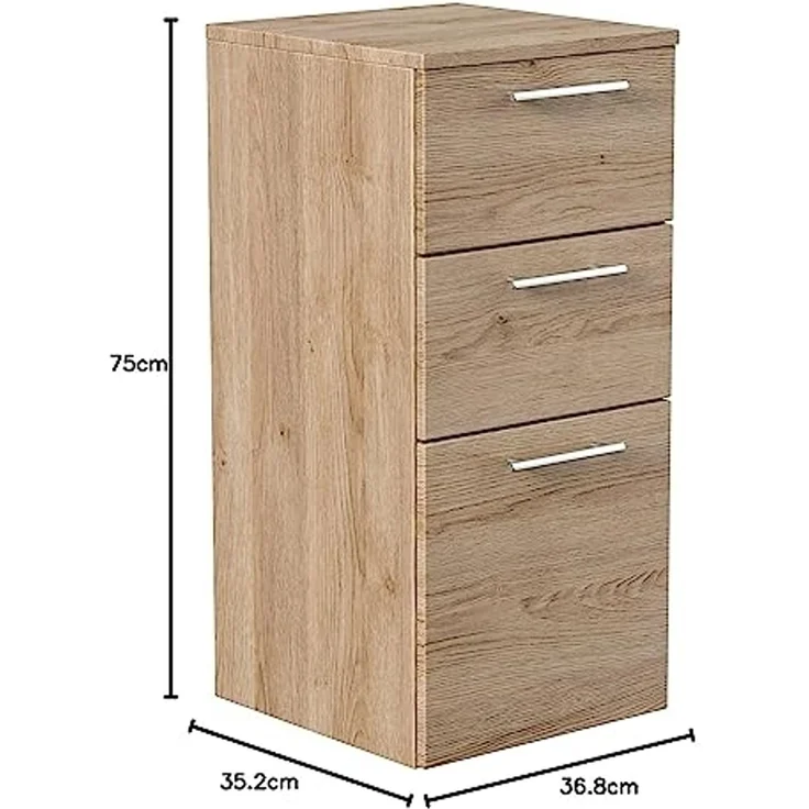 Midischrank 75cm eiche hell : Eiche hell – Bild 2