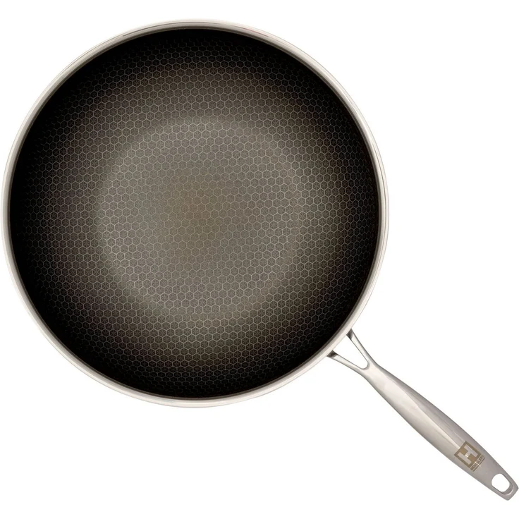 HENSSLERS Wok HENSSLERS Edelstahl Wok inkl. Glasdeckel, Ø 28 cm, Edelstahl (2-tlg), Wokpfanne für die asiatische Küche – Bild 3