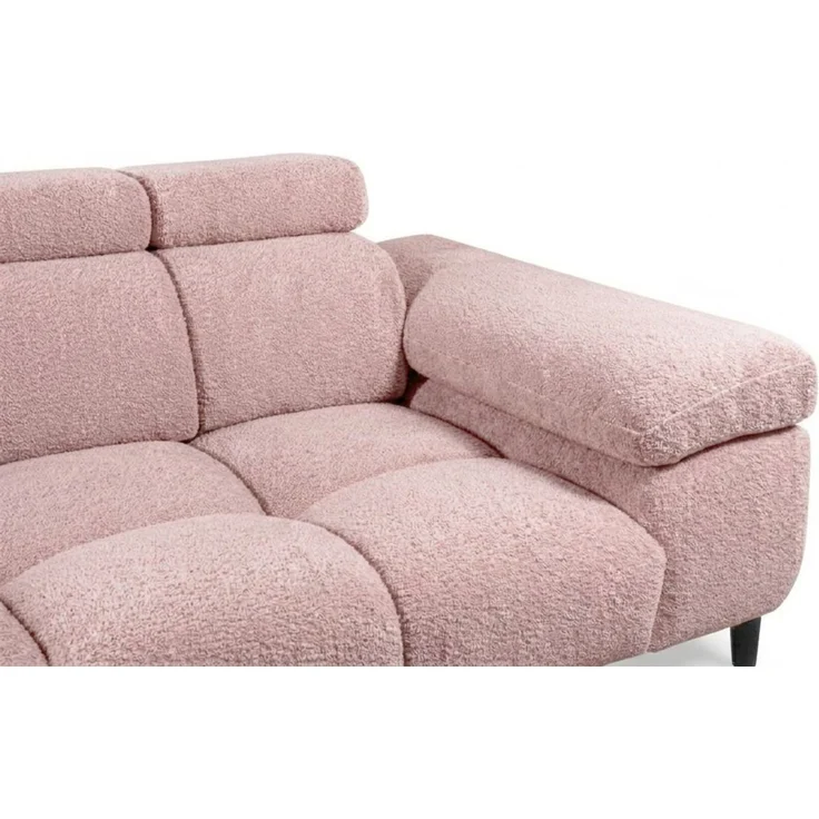 Ecksofa Schlafsofa SENVELIO RELAX in Stoff Glam Altrosa Ottomane Links – Bild 4