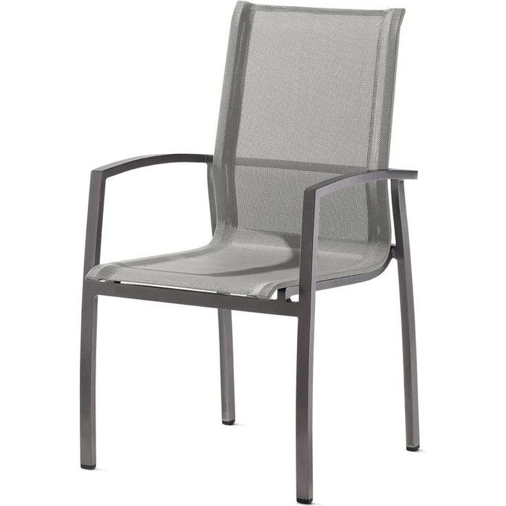 Sieger 323/G-HG Loungemöbel stapelbar, Aluminium Hellgrau 59 x 99 x 62 cm
