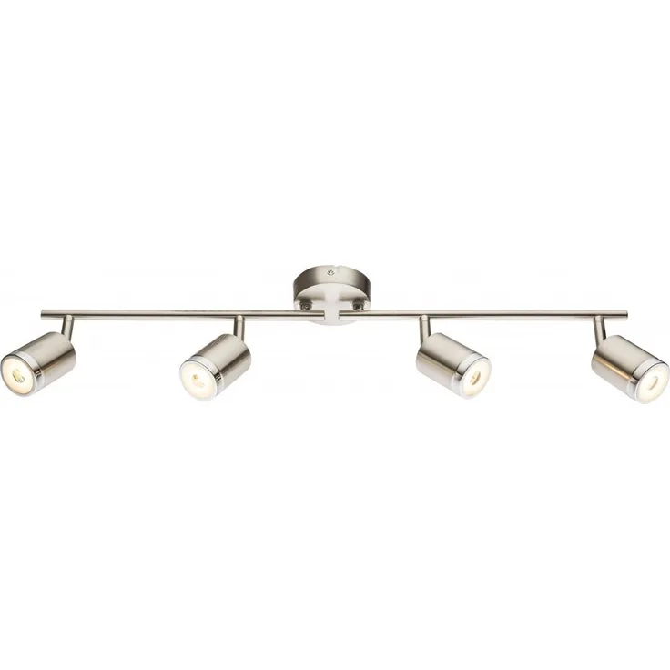 LED Deckenleuchte, Chrom, nickel-matt, Spots beweglich L 67 cm