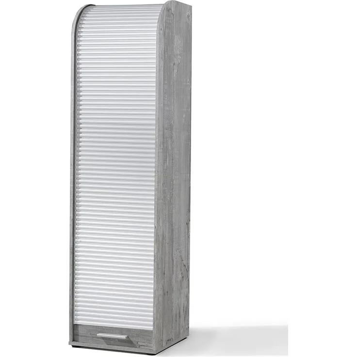 Jalousieschrank >Organizer< in Beton weiß - 45x164x40cm (BxHxT)