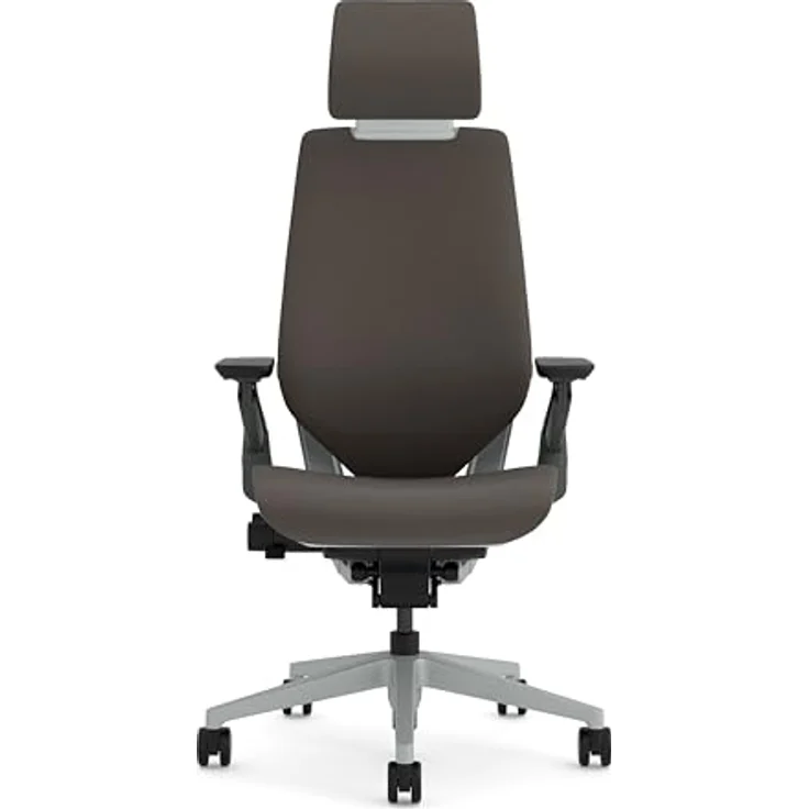 Steelcase Gesture Ergonomischer Bürostuhl mit 360° Armlehnen, 3D-Live Back Lumbalstütze, anpassbarer Kopfstütze Dunkelbraun – Bild 5