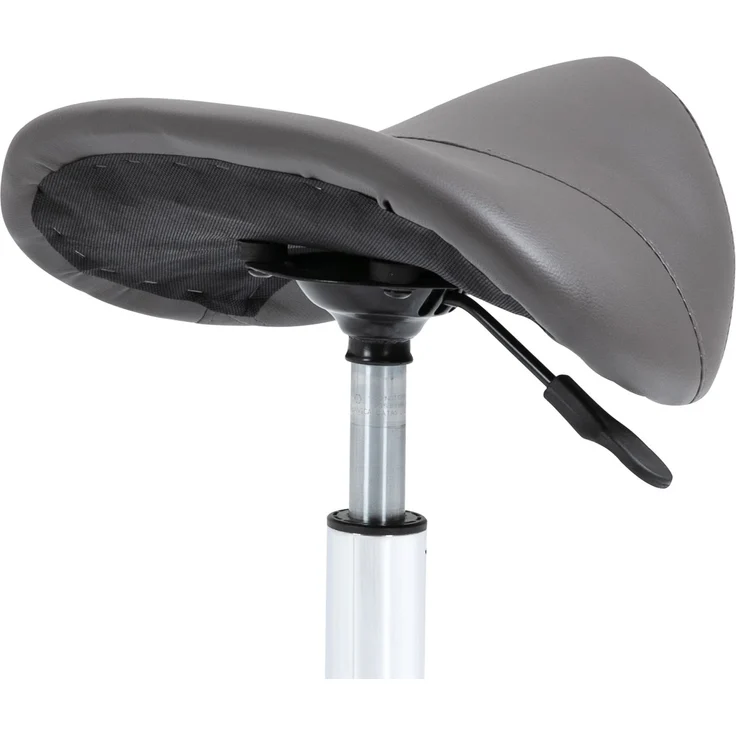 HOMCOM Rollhocker, PU, Metall, Grau, 52L x 53B x 49-61H cm – Bild 7