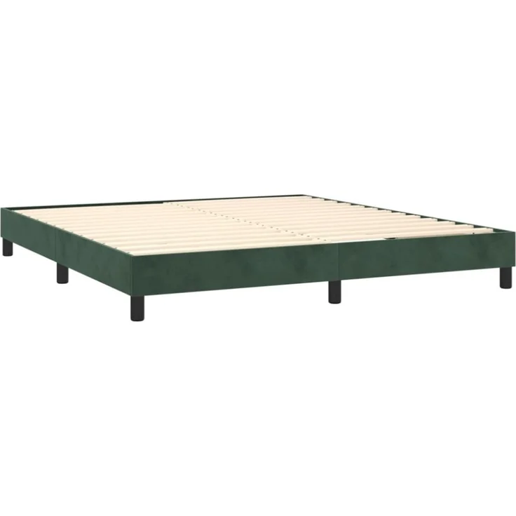 vidaXL Boxspringbettgestell Dunkelgrün 180x200 cm Samt 3120787 – Bild 2