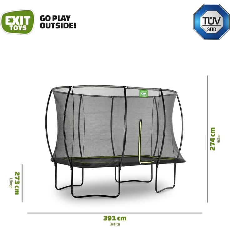 EXIT Silhouette Trampolin 244x366 cm - schwarz – Bild 3