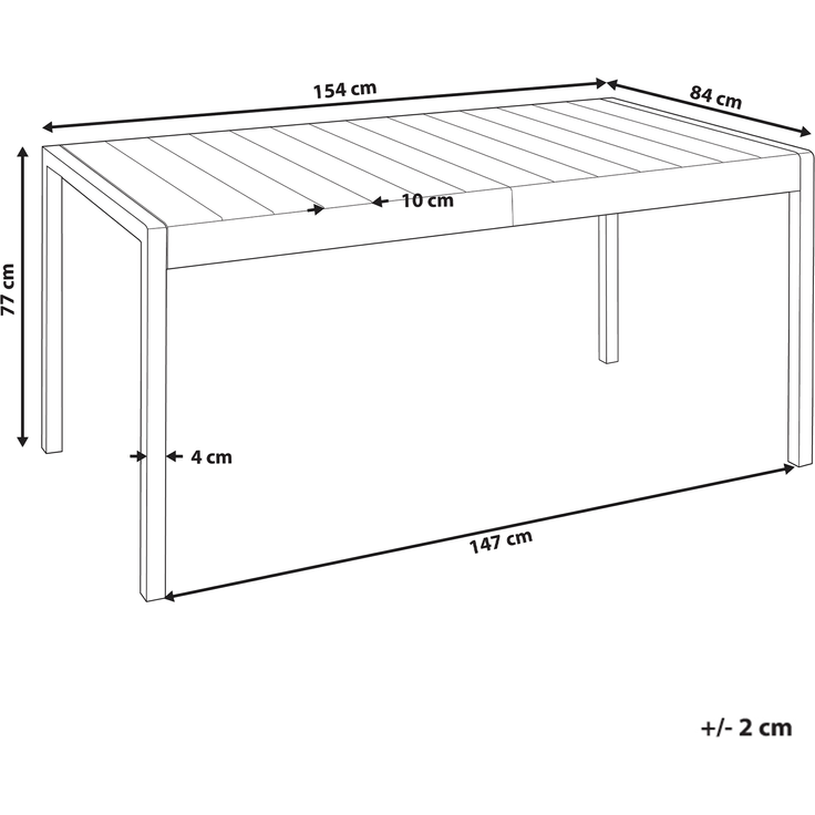 Gartentisch BARTICA 154 cm 84 cm Braun – Bild 2