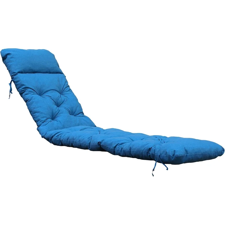 Deckchair Sitzkissen Sitzpolster Auflage für Liege, 195x49 cm hellblau – Bild 1