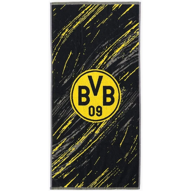 BVB Duschtuch BVB Duschtuch Tricolor 70 x 140cm, Baumwolle (Packung, 1-St), Mit BVB-Emblem – Bild 1
