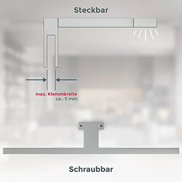 LED Badezimmer Beleuchtung Bad Spiegel-Leuchte Aufbau-Lampe IP44 Schminklicht – Bild 8