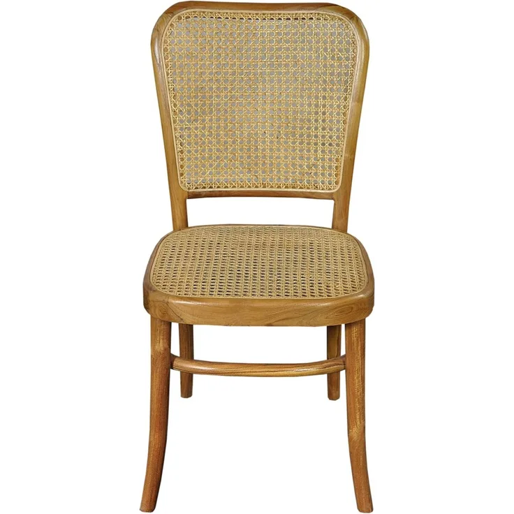 Stuhl SIT&CHAIRS Teakholz und Rattan 44 x 53 x 93 cm