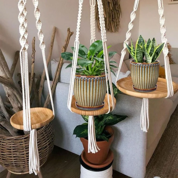 Übertopf Keramik Drainageloch 15cm 13cm Pflanzen 2er Braun – Bild 5