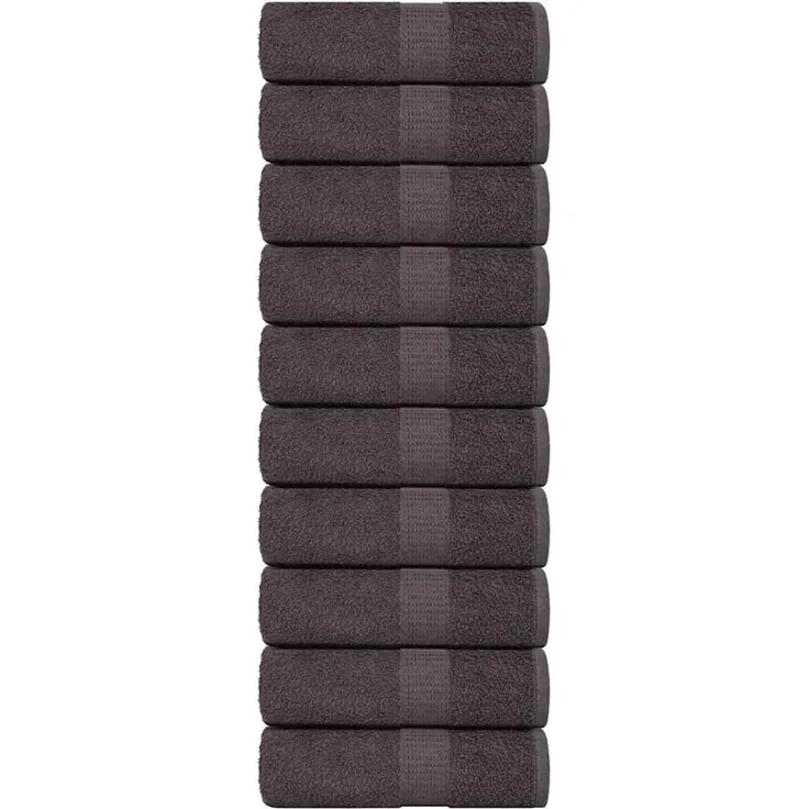 vidaXL Waschtücher FROGN 10 Stk. Anthrazit 30x30 cm 360 g/m² 136675