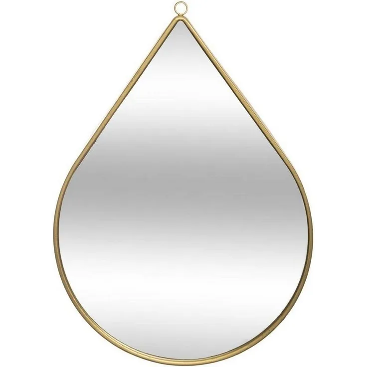 Deko-Spiegel, tropfenförmig, 21x29 cm, golden