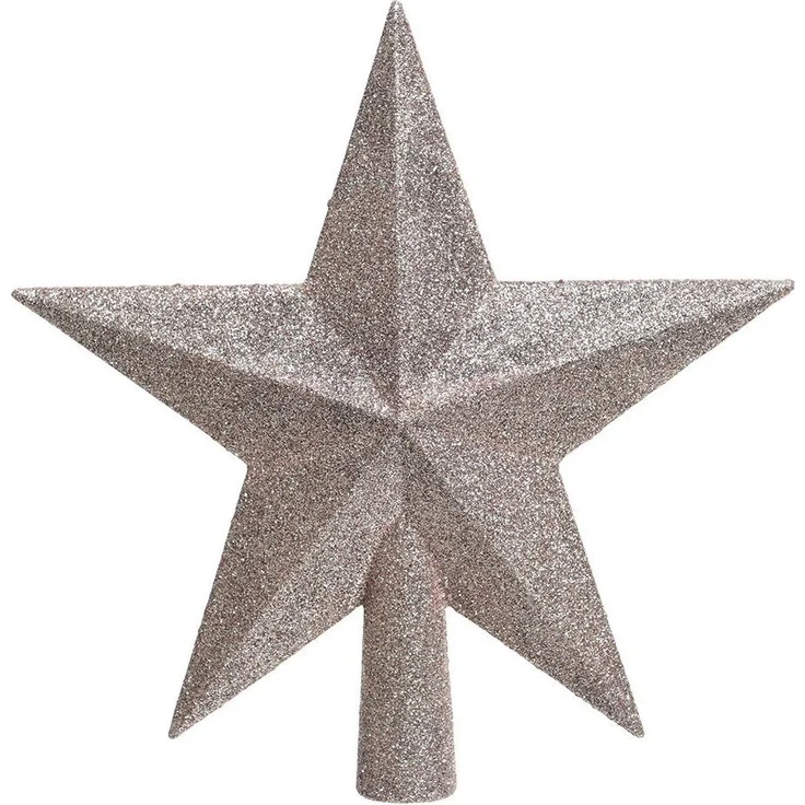 Kaemingk Christbaumspitze, Christbaumspitze Stern mit Glitzer 19cm Kunststoff, rosa – Bild 3