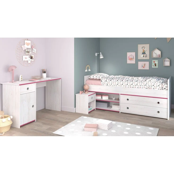 Parisot Kinderzimmer und Jugendzimmer Smoozy in weiß Kiefer Set 3-tlg. – Bild 2