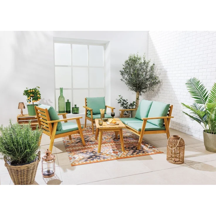 Primaster Loungeset Lovina 4-teilig Gartenmöbel Set Holz Gartenlounge Sitzgruppe – Bild 6