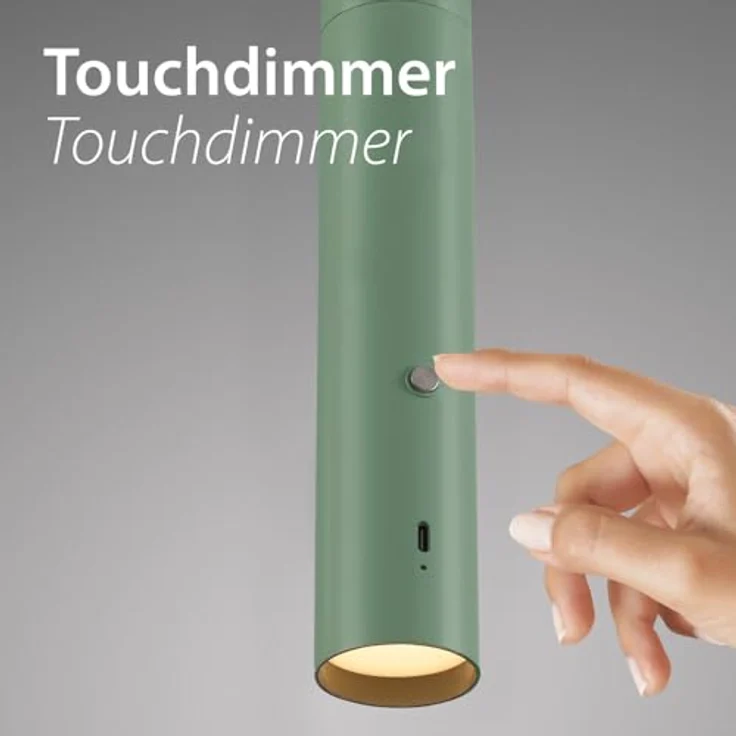 Just Light Attach, LED Akku-Pendelleuchte in Weiß, 300 lm, USB-Ladung, 3 Helligkeitsstufen, verstellbare Höhe – Bild 4