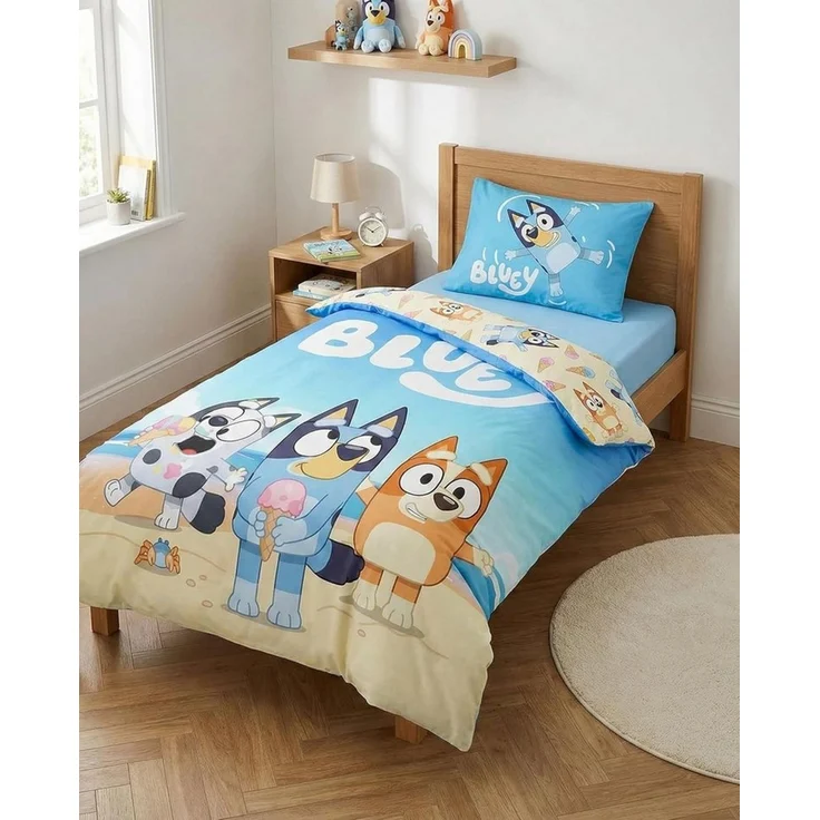 Bluey, Bingo & Muffin Strand Baby Bettwäsche Set 100x135 cm Baumwolle – Bild 2