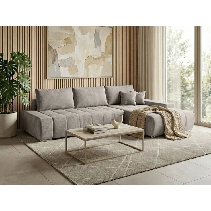 Beautysofa Ecksofa Draco L mit Schlaffunktion, in pflegeleichten Stoffen, Bettkasten – Bild 5